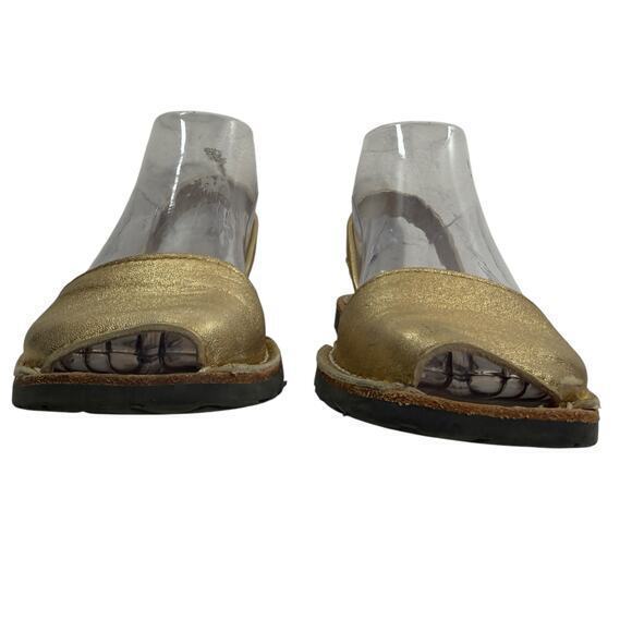 Pons‎ Avarcas 510A Classic Style Metallic Gold Sling Back Flats Spain Gir… - Picture 3 of 9